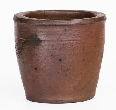 Extremely Rare A.H. EGOLF (Bedford County, PA) Small-Sized Stoneware Jar w/ Impressed Eagle Maker s Mark