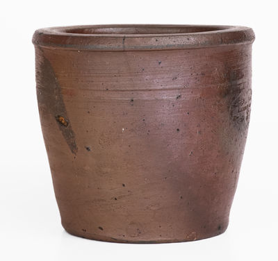 Extremely Rare A.H. EGOLF (Bedford County, PA) Small-Sized Stoneware Jar w/ Impressed Eagle Maker s Mark