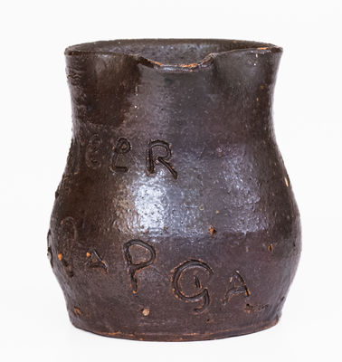 Miniature Neal s Gap, GA Stoneware Souvenir Pitcher attrib. Arie Meaders, Cleveland, GA, c1960