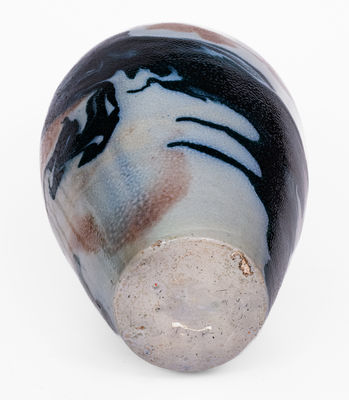 Swirl-Glazed Stoneware Vase, attrib. C.B. Masten at the Auman Pottery, Seagrove, NC, c1930