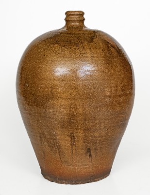 Three-Gallon Alkaline-Glazed Stoneware Jug, Stamped 