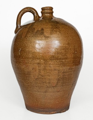 Three-Gallon Alkaline-Glazed Stoneware Jug, Stamped 