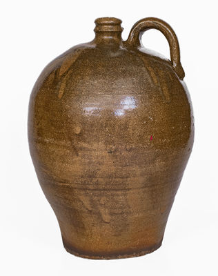 Three-Gallon Edgefield District, SC Stoneware Jug, Stamped