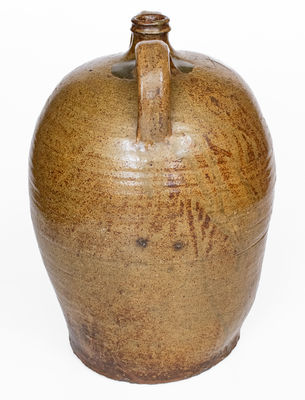 Rare Edgefield District, SC Double-Handled Stoneware Jug Incised X and Stamped Y, att. Pottersville Pottery, possibly David Drake