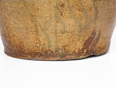 Rare Edgefield District, SC Double-Handled Stoneware Jug Incised X and Stamped Y, att. Pottersville Pottery, possibly David Drake