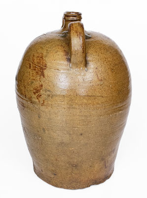 Rare Edgefield District, SC Double-Handled Stoneware Jug Incised X and Stamped Y, att. Pottersville Pottery, possibly David Drake