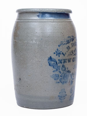L.B. Dilliner / NEW GENEVA / PA Stoneware Jar, c1875