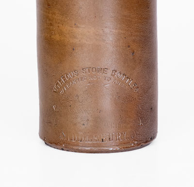 Salt-Glazed Stoneware Bottle, American Bottle Co., Middlebury, Ohio, 19th century
