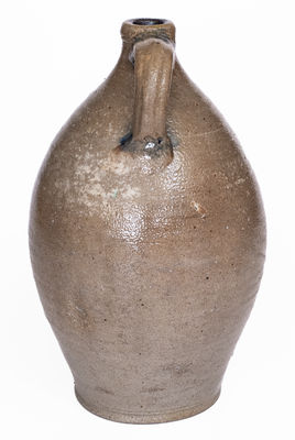 Connecticut Stoneware Jug w/ Incised Floral Decoration, first quarter 19th century