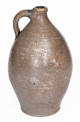 Connecticut Stoneware Jug w/ Incised Floral Decoration, first quarter 19th century