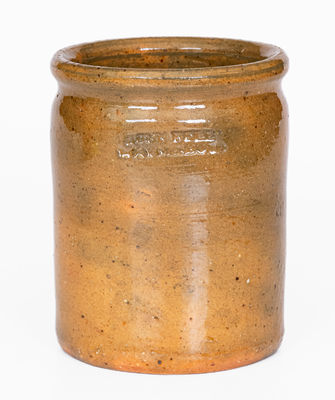 JOHN BELL / WAYNESBORO (Pennsylvania) Glazed Redware Jar