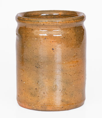 JOHN BELL / WAYNESBORO (Pennsylvania) Glazed Redware Jar