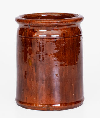 JOHN BELL (Waynesboro, PA) Glazed Redware Jar, c1840-80
