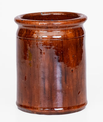 JOHN BELL (Waynesboro, PA) Glazed Redware Jar, c1840-80