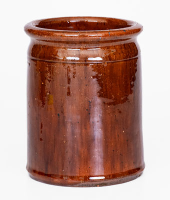 JOHN BELL (Waynesboro, PA) Glazed Redware Jar, c1840-80