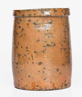 JOHN BELL / WAYNESBORO, Pennsylvania Glazed Stoneware Jar