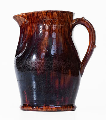 JOHN W. BELL / Waynesboro, Pa. Redware Pitcher, late 19th century