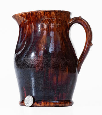 JOHN W. BELL / Waynesboro, Pa. Redware Pitcher, late 19th century