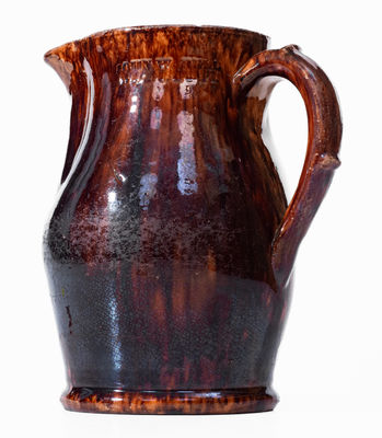 JOHN W. BELL / Waynesboro, Pa. Redware Pitcher, late 19th century