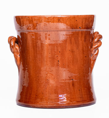 JOHN W. BELL / Waynesboro, Pa Redware Tobacco Jar