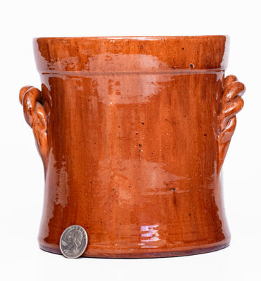 JOHN W. BELL / Waynesboro, Pa Redware Tobacco Jar