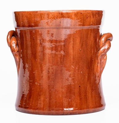 JOHN W. BELL / Waynesboro, Pa Redware Tobacco Jar