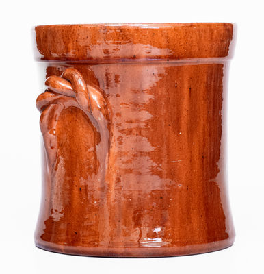 JOHN W. BELL / Waynesboro, Pa Redware Tobacco Jar