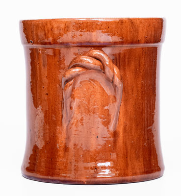 JOHN W. BELL / Waynesboro, Pa Redware Tobacco Jar