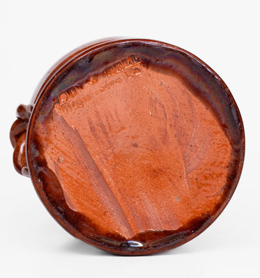 JOHN W. BELL / Waynesboro, Pa Redware Tobacco Jar