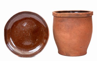Two John Bell, Waynesboro, PA Redware Articles, c1840-80