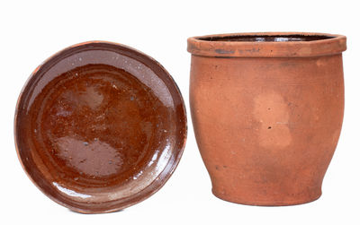 Two John Bell, Waynesboro, PA Redware Articles, c1840-80