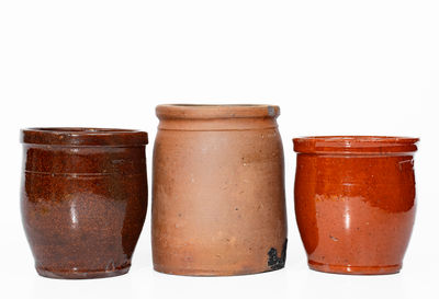 Three Pieces of American Utilitarian Pottery, second half 19th century