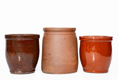 Three Pieces of American Utilitarian Pottery, second half 19th century