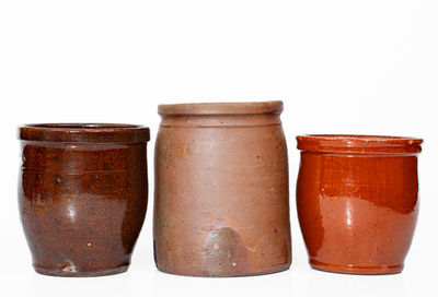 Three Pieces of American Utilitarian Pottery, second half 19th century