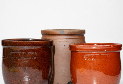 Three Pieces of American Utilitarian Pottery, second half 19th century