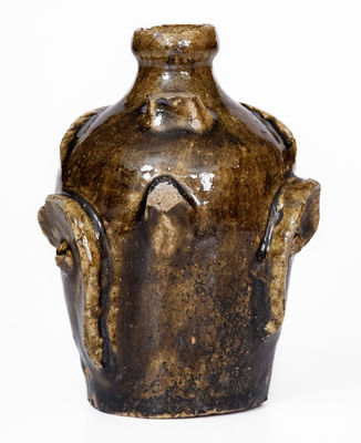 Rare Edgefield District, SC Stoneware Face Jug, 19th century, probably Thomas J. Davies Pottery