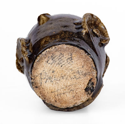 Rare Edgefield District, SC Stoneware Face Jug, 19th century, probably Thomas J. Davies Pottery