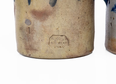 Two Pieces of Cobalt-Decorated Stoneware, attrib. Remmey Pottery, Philadelphia, PA