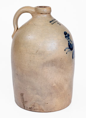 NORTON & FENTON / East Bennington, Vt. Stoneware Rabbit Jug, c1845