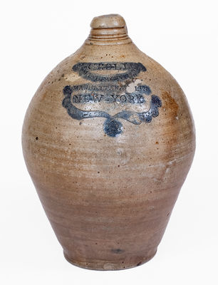 Fine C. CROLIUS / MANUFACTURER / MANHATTAN-WELLS / NEW-YORK Stoneware Jug