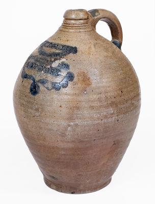 Fine C. CROLIUS / MANUFACTURER / MANHATTAN-WELLS / NEW-YORK Stoneware Jug
