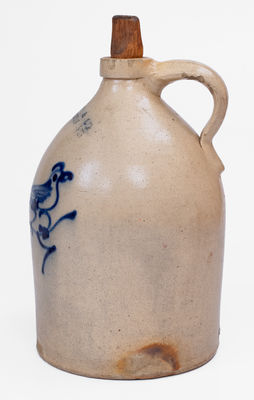 J. NORTON & CO. / BENNINGTON, VT Stoneware Bird Jug, c1860