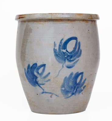 Three-Gallon attrib. Thompson Pottery, Morgantown, WV, Stoneware Jar, c1860