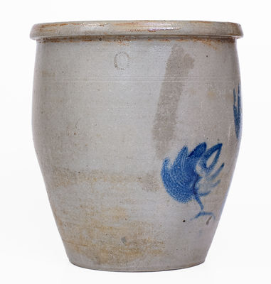 Three-Gallon attrib. Thompson Pottery, Morgantown, WV, Stoneware Jar, c1860