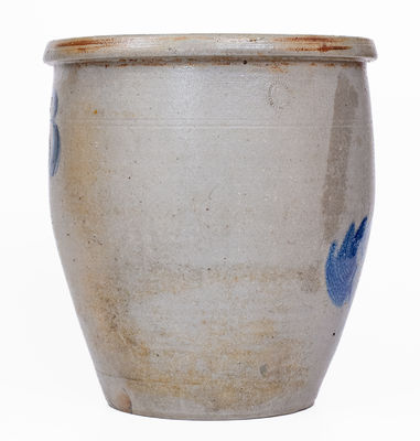 Three-Gallon attrib. Thompson Pottery, Morgantown, WV, Stoneware Jar, c1860