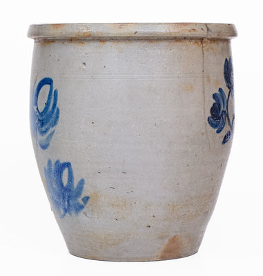 Three-Gallon attrib. Thompson Pottery, Morgantown, WV, Stoneware Jar, c1860