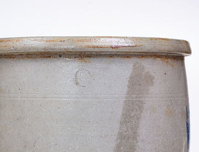Three-Gallon attrib. Thompson Pottery, Morgantown, WV, Stoneware Jar, c1860