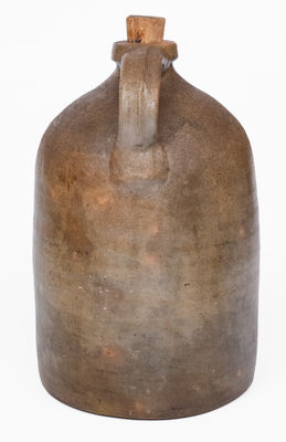 3 Gal. M. WOODRUFF / CORTLAND Stoneware Jug w/ Cobalt Floral Decoration