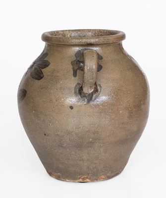 Rare Edgefield District, SC Stoneware Jar w/ Iron-Slip Decoration, Stamped