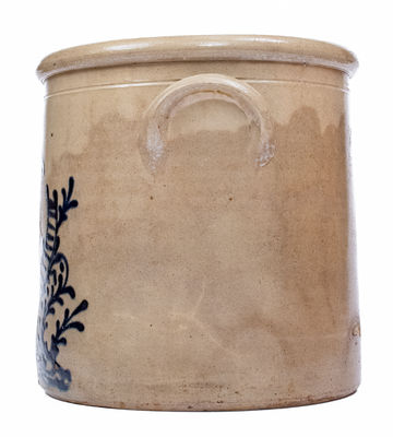 Fine 5 Gal. O.L. & A.K. Ballard Burlington, VT Stoneware Bird Crock, c1856-67